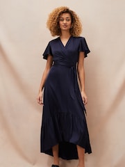 Phase Eight Blue Nancie Elipse Hem Dress - Image 1 of 1