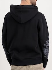 Alpha Industries Dragon Embroidered Black Hoodie - Image 2 of 6