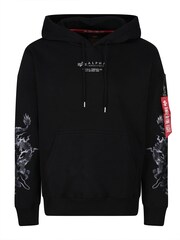 Alpha Industries Dragon Embroidered Black Hoodie - Image 3 of 6