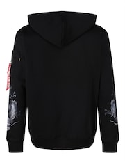 Alpha Industries Dragon Embroidered Black Hoodie - Image 4 of 6