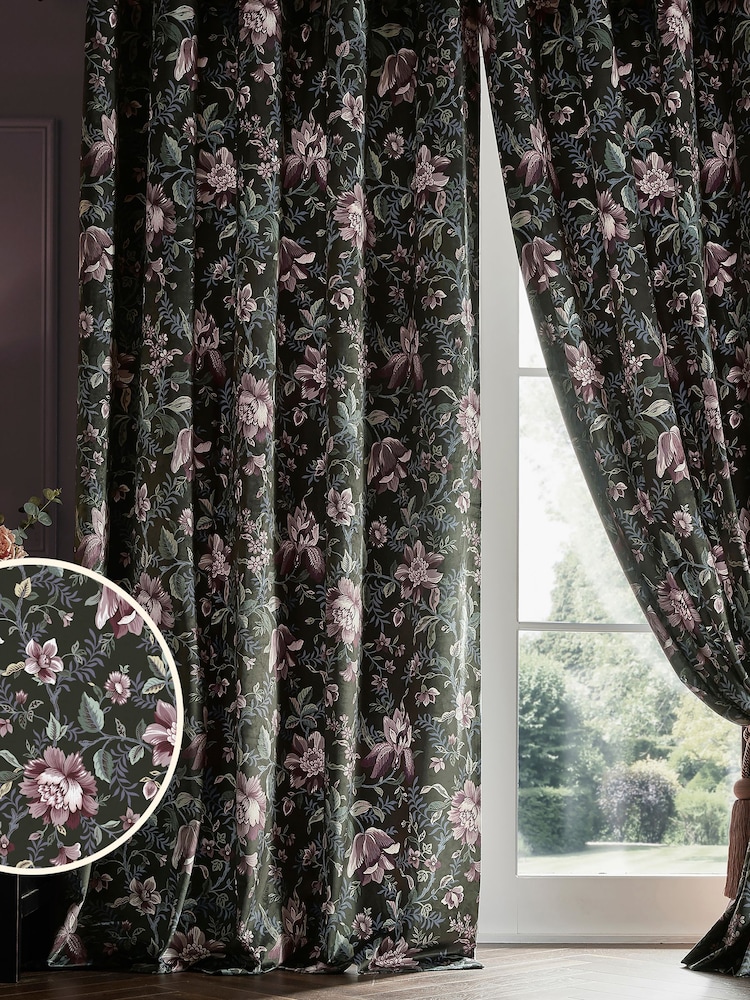 Laura Ashley 100{Шторы на люверсах из хлопка с подкладкой Edita's Garden - Изображение 1 из 3