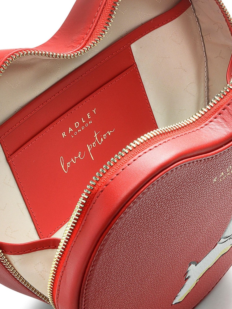 Radley London Red Love Potion Leather Cross-Body Bag - Image 4 of 4