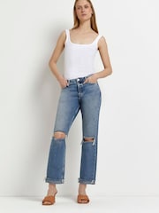 River Island Medium Stratford Boyfriend Tint Jeans - Image 3 of 5