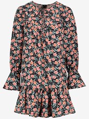 River Island Black Floral Tie Neck Smock Mini Dress - Image 4 of 4
