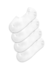 Белый - Носки с подушечной подошвой Invisible Trainer 4 Pack - Image 1 of 2