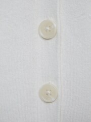Reiss Ivory Abby Jr Cashmere Blend Cardigan - Image 6 of 6