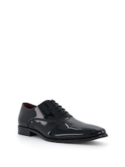 Dune London Black Wide Fit Swallow Patent Oxford Shoes - Image 3 of 6