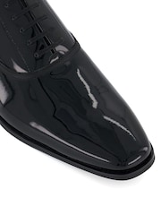 Dune London Black Wide Fit Swallow Patent Oxford Shoes - Image 6 of 6