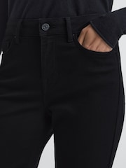 Reiss Black Lux Mid Rise Skinny Jeans - Image 4 of 10
