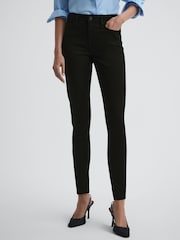 Reiss Black Lux Mid Rise Skinny Jeans - Image 7 of 10