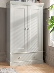 Mamas & Papas Grey Kids Oxford Wardrobe - Image 1 of 6
