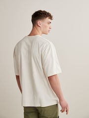 Cream Relaxed Crew Neck T-Shirt - Image 3 of 5