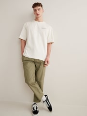 Cream Relaxed Crew Neck T-Shirt - Image 4 of 5