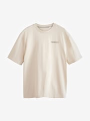 Cream Relaxed Crew Neck T-Shirt - Image 5 of 5