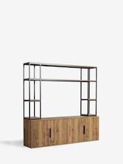 Dark Bronx Oak Effect Shelving Sideboard TV Unit - Image 6 of 8