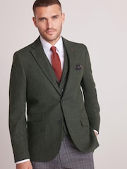 Grün - Nova Fides Jacke aus Wollmischgewebe mit Hahnentrittmuster - Bild 1 von 12