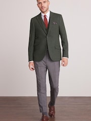 Grün - Nova Fides Jacke aus Wollmischgewebe mit Hahnentrittmuster - Bild 3 von 12