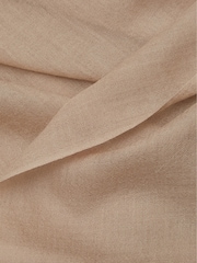 Reiss Biscuit Heidi Wool-Cashmere Lightweight Scarf - Image 3 of 4