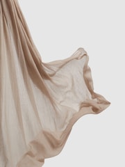 Reiss Biscuit Heidi Wool-Cashmere Lightweight Scarf - Image 4 of 4