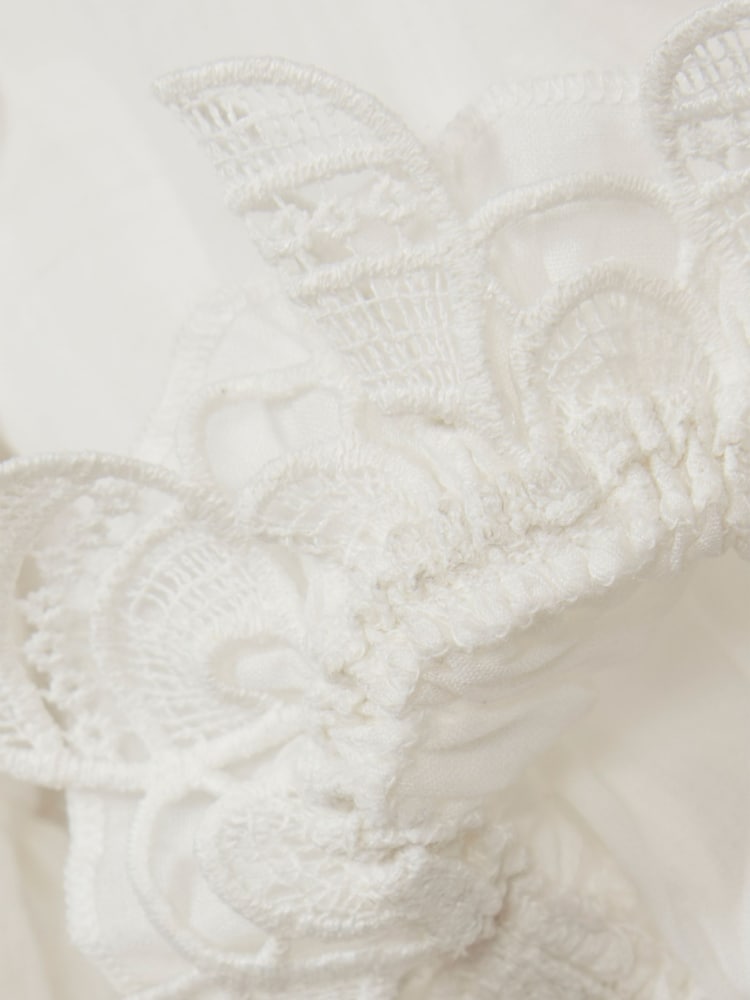 Reiss Ivory Lyra Junior Lace Embroidered Dress - Image 5 of 5