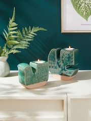 Green Scandi Bird Tea Light Holders - Image 1 of 5