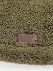 Barbour® Olive Green Green Teddy Fleece Borg Dog Jumper - Image 8 of 9