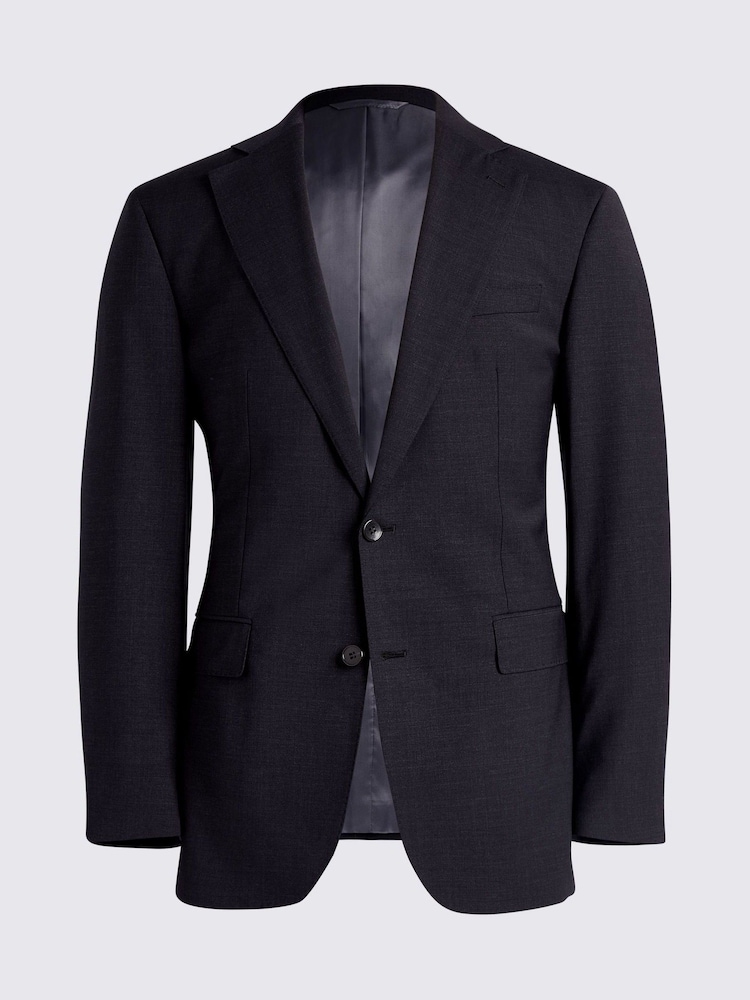 MOSS Charcoal Grey Tailored Fit Performance Suit Jacket - Image 7 of 8