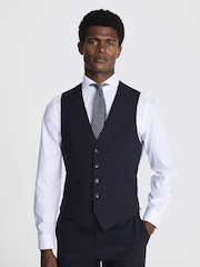 MOSS Charcoal Grey Tailored Fit Performance Suit Waistcoat - Image 1 of 4