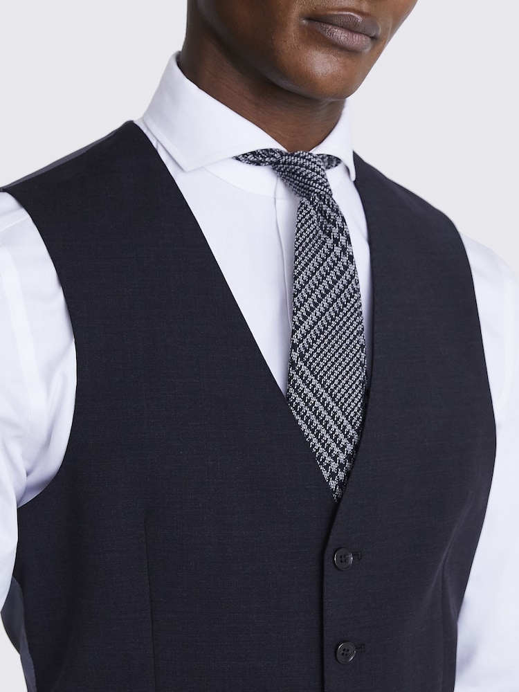 MOSS Charcoal Grey Tailored Fit Performance Suit Waistcoat - Image 2 of 4