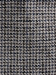 Brown Dogtooth Slim Fit Nova Fides Wool Blend Formal Jacket - Image 12 of 13