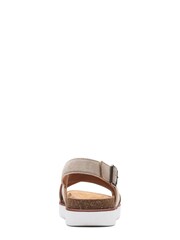 Clarks Sand Suede Elayne Cross Sandals - Image 6 of 7