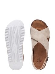 Clarks Sand Suede Elayne Cross Sandals - Image 7 of 7