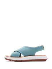 Clarks Turquoise Blue Knit Jemsa Dash Sandals - Image 2 of 7