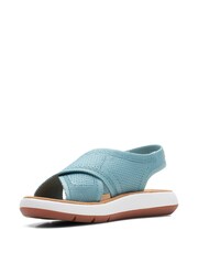 Clarks Turquoise Blue Knit Jemsa Dash Sandals - Image 4 of 7