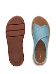 Clarks Turquoise Blue Knit Jemsa Dash Sandals - Image 7 of 7