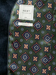 Navy Blue Slim Fit Corduroy Formal Jacket - Image 7 of 13