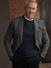 Charcoal Grey Check Signature Moons British Wool Rich Blazer - Image 1 of 13