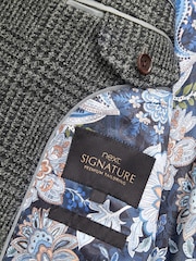 Charcoal Grey Check Signature Moons British Wool Rich Blazer - Image 10 of 13