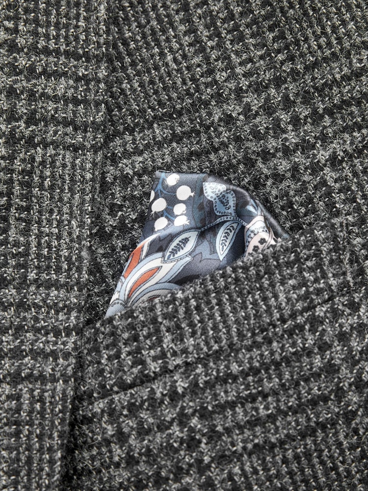 Charcoal Grey Check Signature Moons British Wool Rich Blazer - Image 12 of 13
