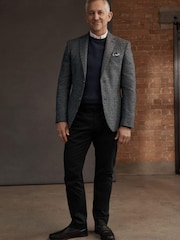 Charcoal Grey Check Signature Moons British Wool Rich Blazer - Image 2 of 13