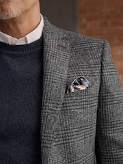 Charcoal Grey Check Signature Moons British Wool Rich Blazer - Image 4 of 13