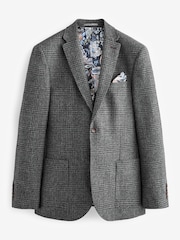Charcoal Grey Check Signature Moons British Wool Rich Blazer - Image 7 of 13