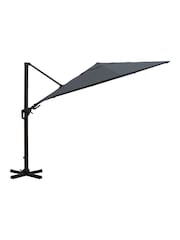 Charles Bentley Grey 3.5m Premium Cantilever Garden Umbrella - Image 4 of 5
