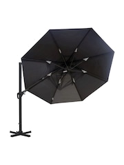 Charles Bentley Grey 3.5m Premium Cantilever Garden Umbrella - Image 6 of 6