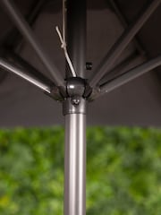 Charles Bentley Grey 2m Patio Market Garden Umbrella - Image 2 of 6