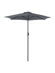 Charles Bentley Grey 2m Patio Market Garden Umbrella - Image 4 of 6