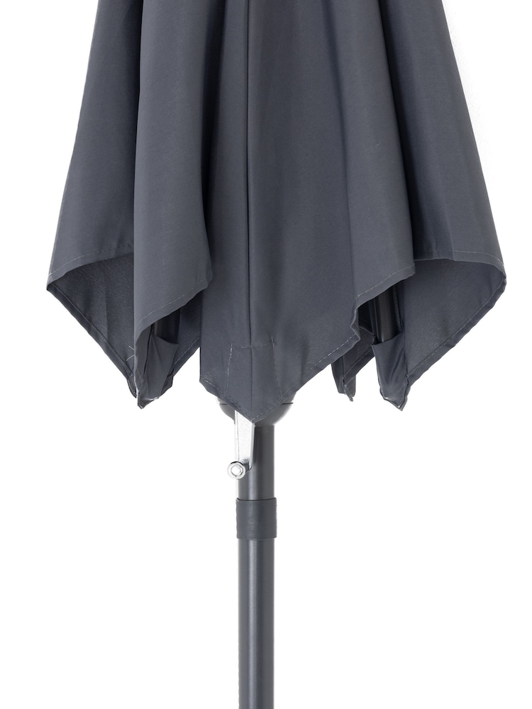 Charles Bentley Grey 2m Patio Market Garden Umbrella - Image 6 of 6