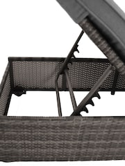 Charles Bentley Grey Garden Rattan Sun Lounger - Image 6 of 6