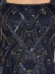 Adrianna Papell Blue Beaded Cap Sleeve Dress - Image 6 of 6