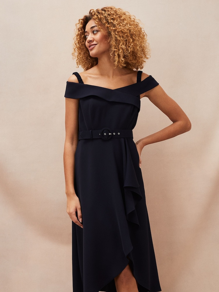 Phase Eight Blue Ashleigh Bardot Dress - Image 2 of 7